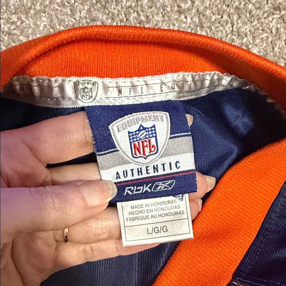AUTHENTIC Bailey #24 Denver Broncos NFL Reebok Football Jersey L Men’s Length +2 - Picture 8 of 10